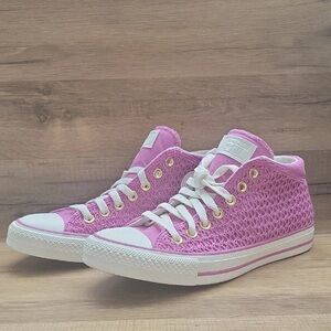 Converse Pink Knit High-Top Women's Sneakers